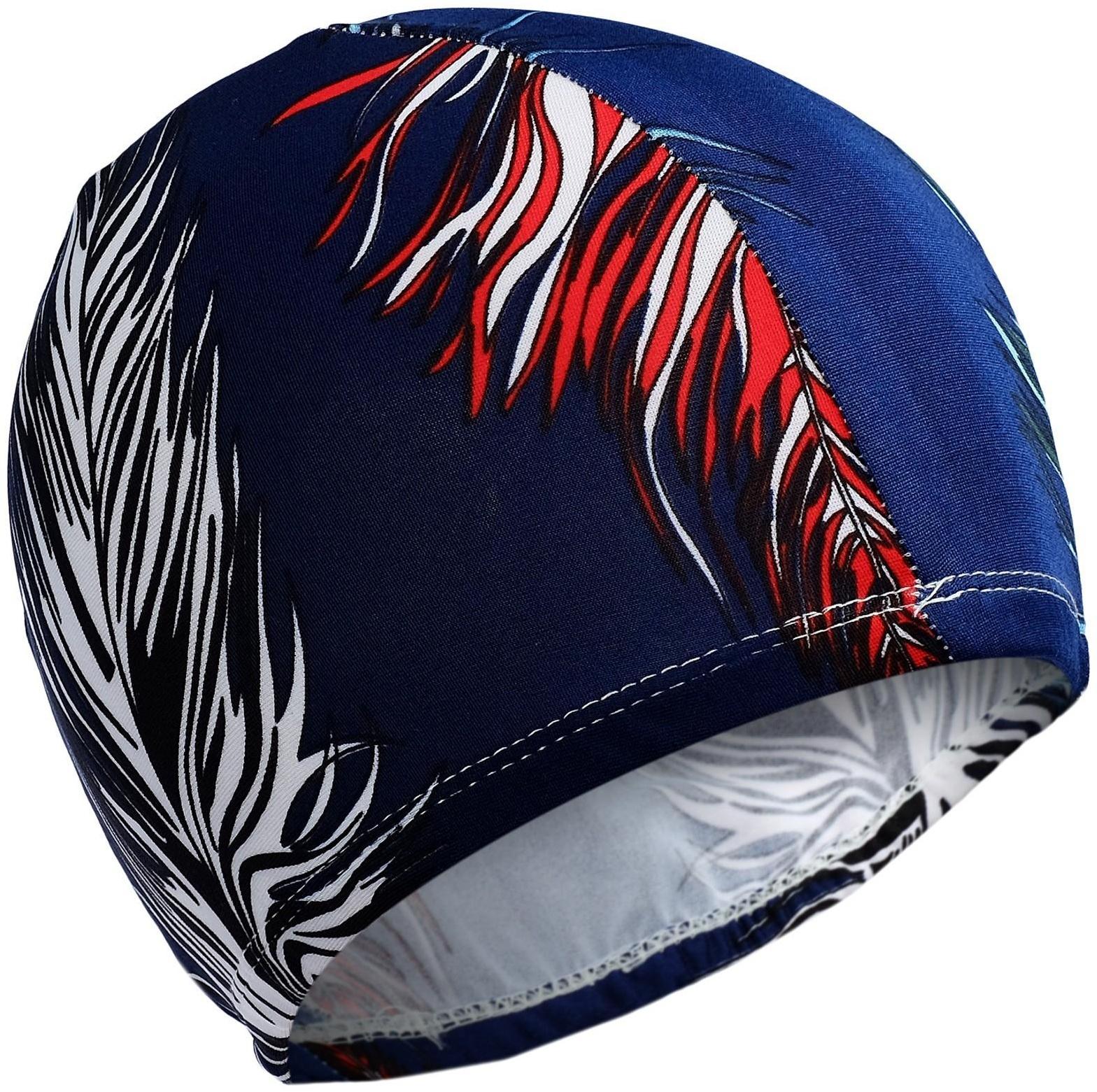 Шапочка для плавания подростковая, тканевая, обхват 54-60 см, цвета микс