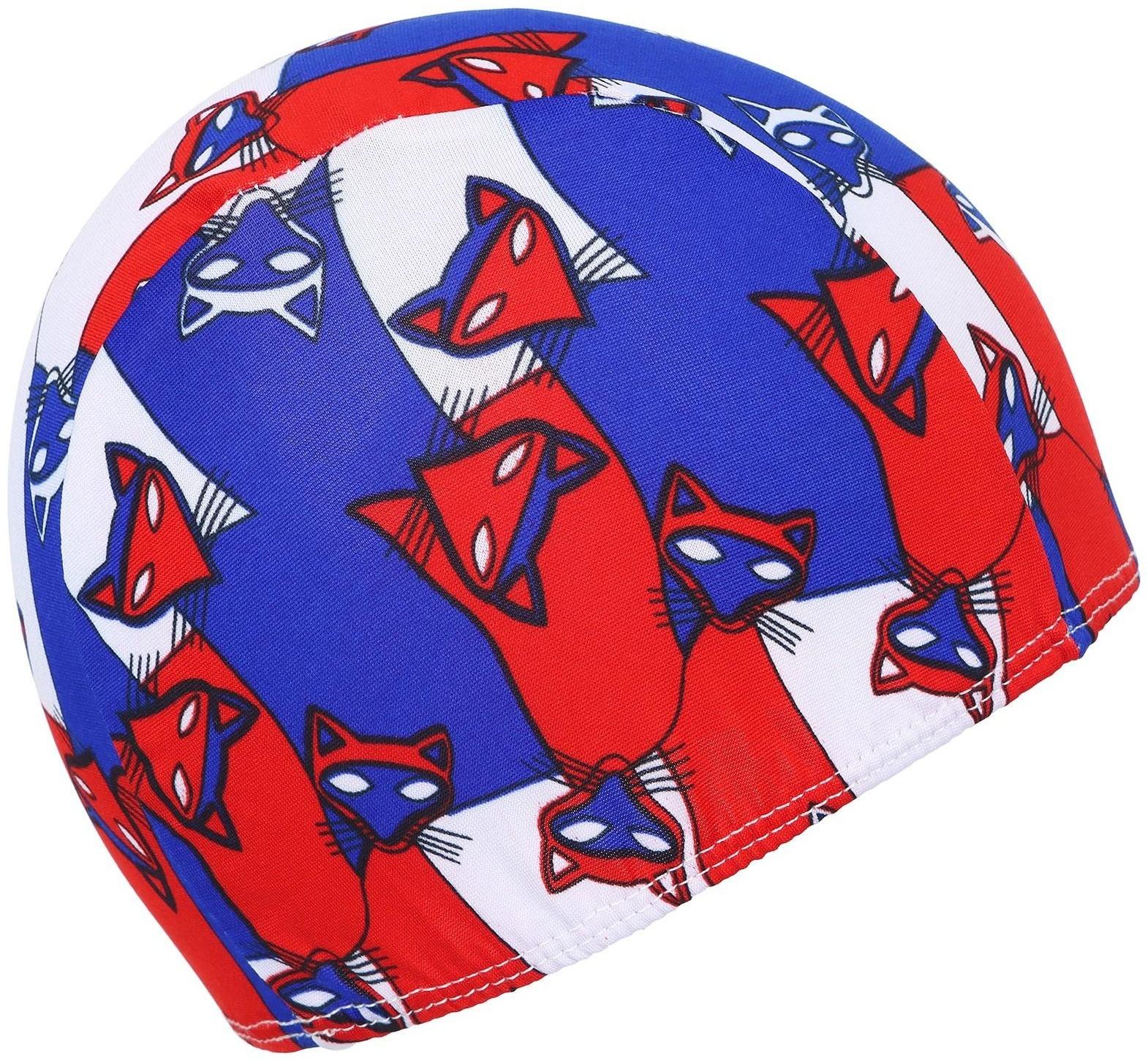 Шапочка для плавания подростковая, тканевая, обхват 54-60 см, цвета микс