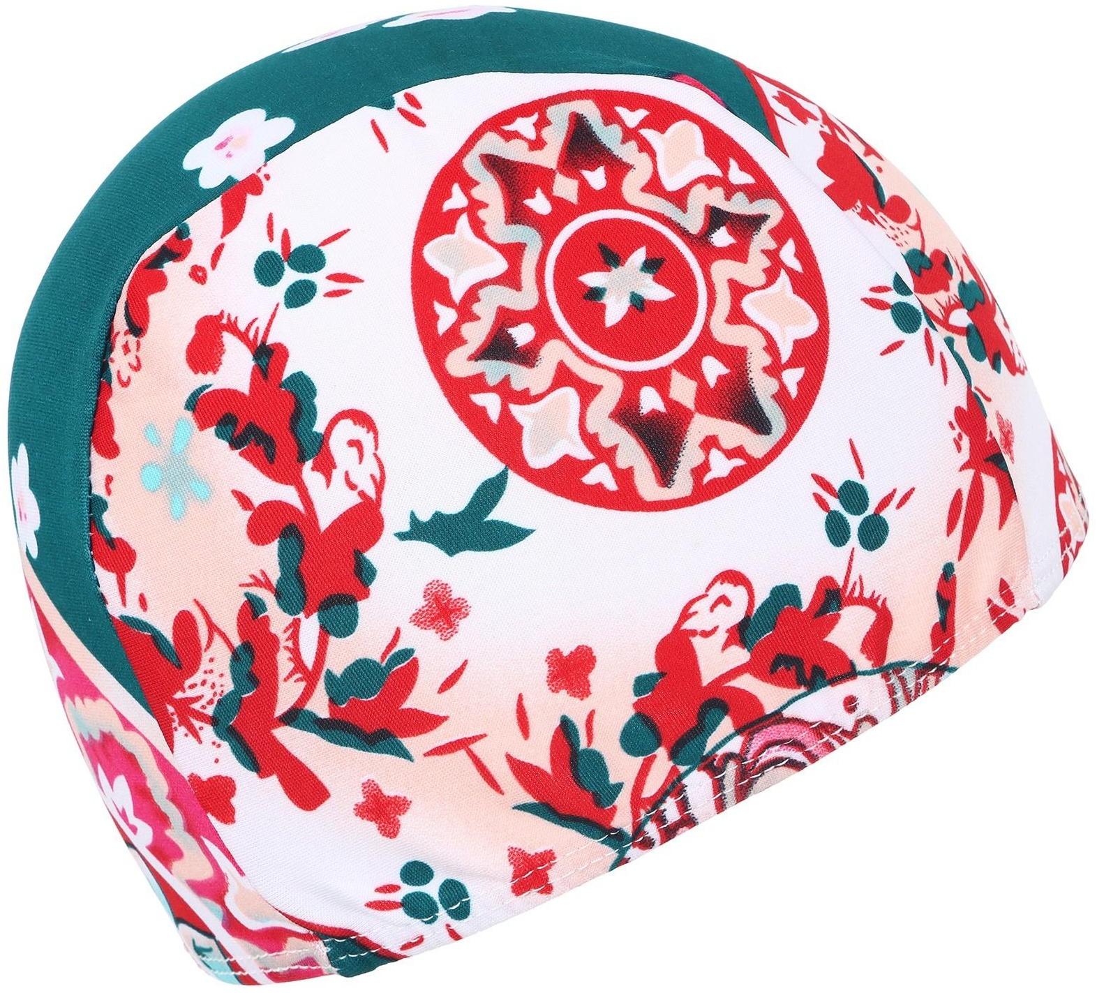 Шапочка для плавания подростковая, тканевая, обхват 54-60 см, цвета микс