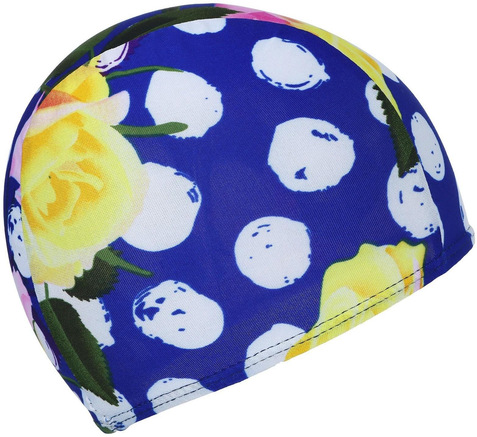 Шапочка для плавания подростковая, тканевая, обхват 54-60 см, цвета микс