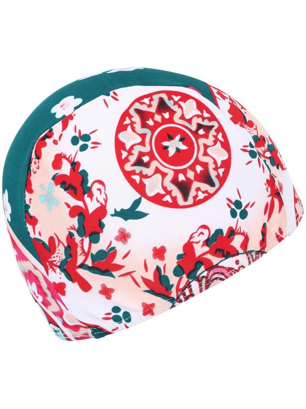 Шапочка для плавания подростковая, тканевая, обхват 54-60 см, цвета микс