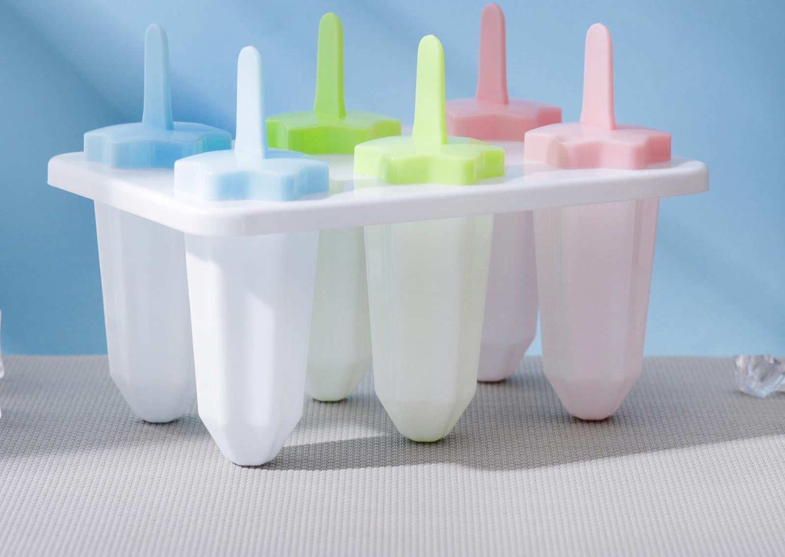 Форма для мороженого «Звезда», 6 ячеек, палочки в комплекте, цвет МИКС