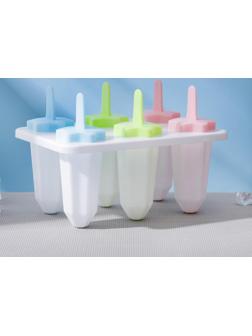 Форма для мороженого «Звезда», 6 ячеек, палочки в комплекте, цвет МИКС