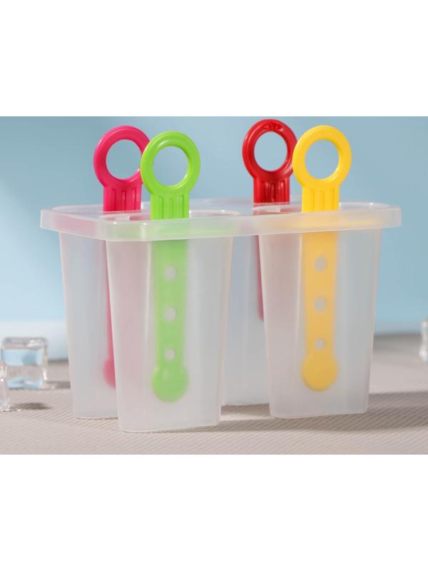 Форма для мороженого «Симпл», 12,5×7×10 см, 4 ячейки, цвет МИКС