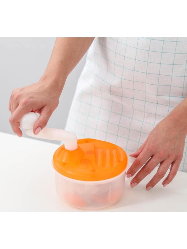 Блендер механический «Помощник», 3 ножа, цвет МИКС