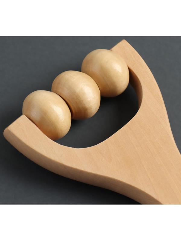 Массажёр «Барабан», деревянный, 3 шарика