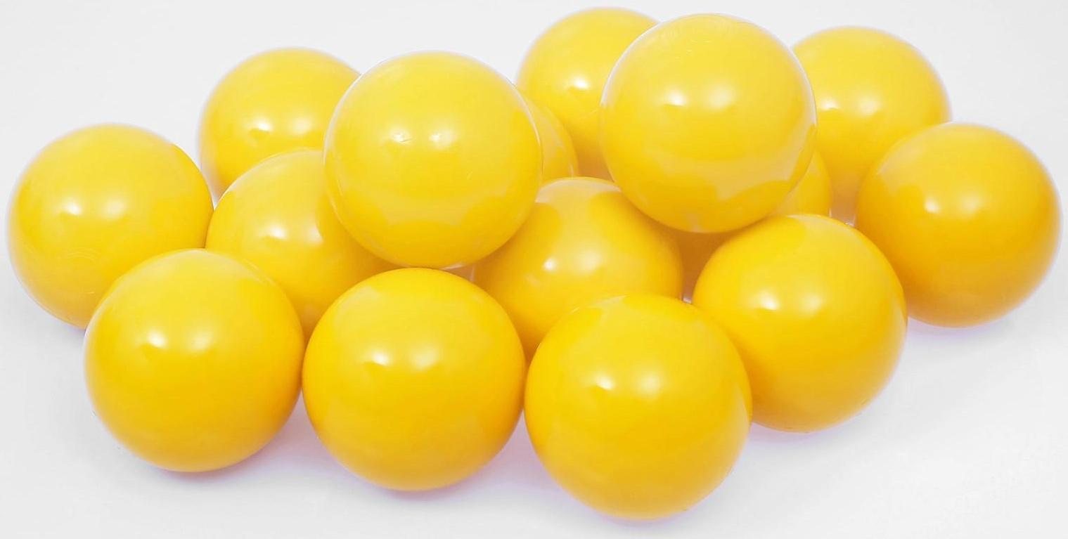Шарики для сухого бассейна с рисунком, диаметр шара 7,5 см, набор 500 штук, цвет жёлтый