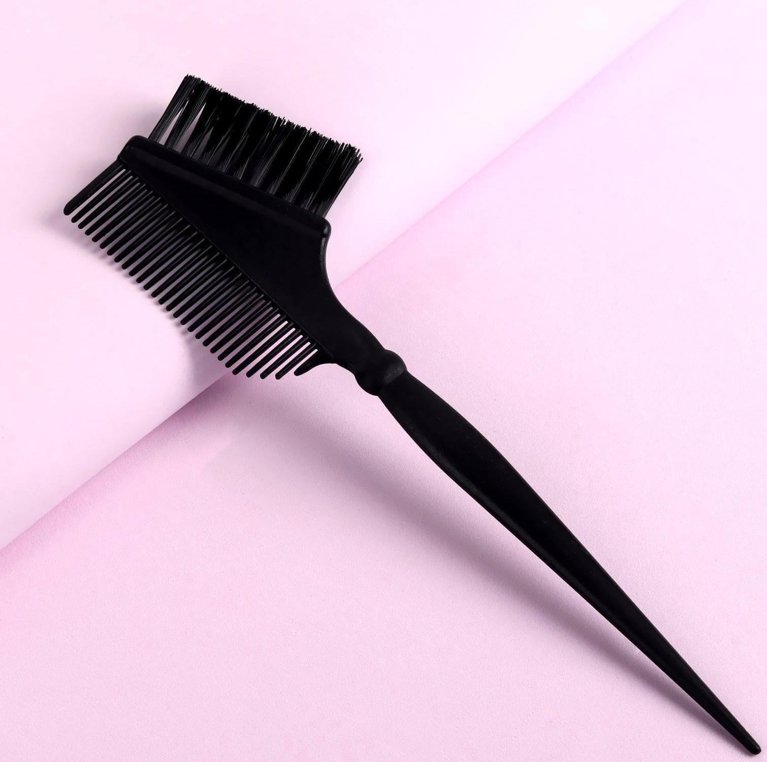 Расчёска для окрашивания, 22,5 × 7,5 см, цвет чёрный