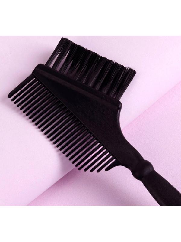Расчёска для окрашивания, 22,5 × 7,5 см, цвет чёрный