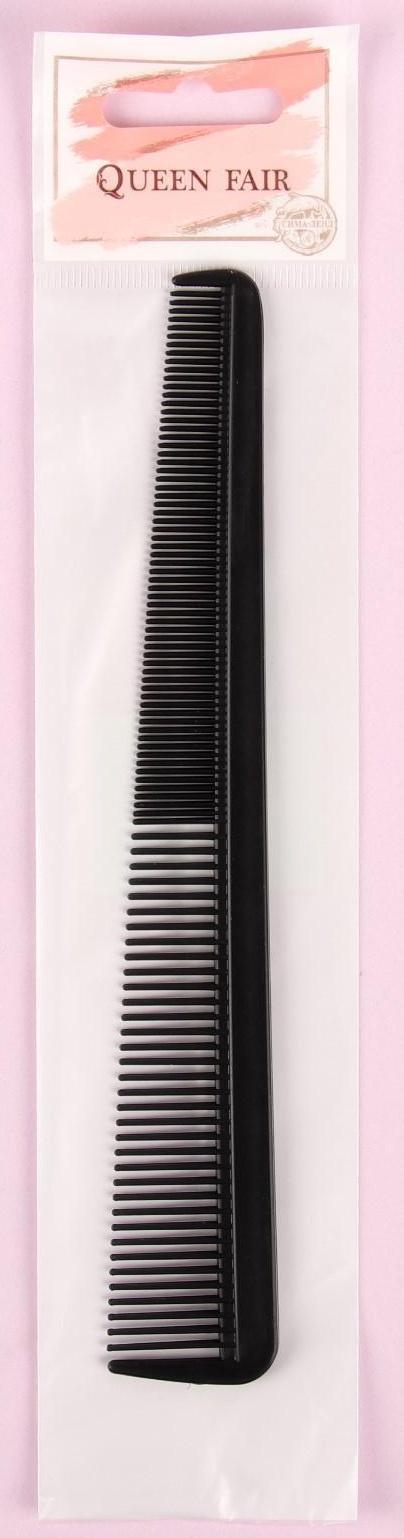 Расчёска комбинированная, скошенная, 18,7 × 3 см, цвет чёрный
