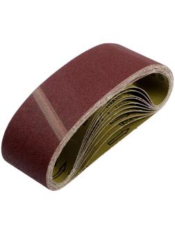 Лента абразивная бесконечная ТУНДРА, на тканевой основе, 75 х 533 мм, Р100, 10 шт.