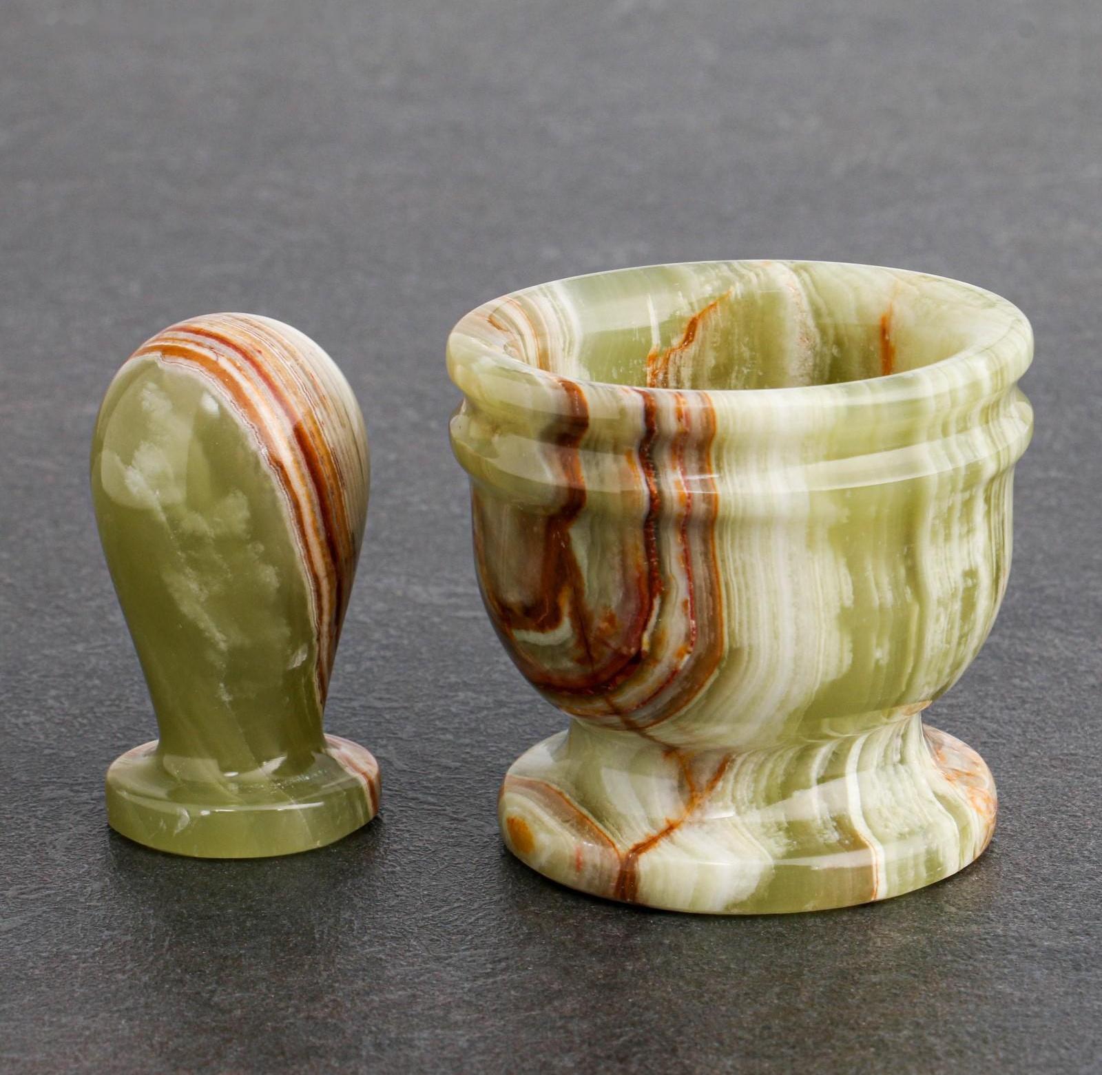 Набор ступка с пестиком, 6,3 см, оникс, МИКС