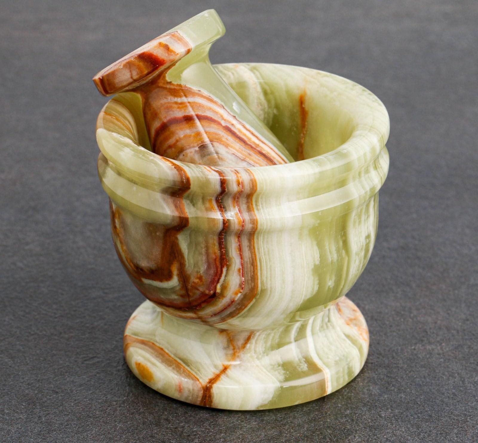 Набор ступка с пестиком, 6,3 см, оникс, МИКС