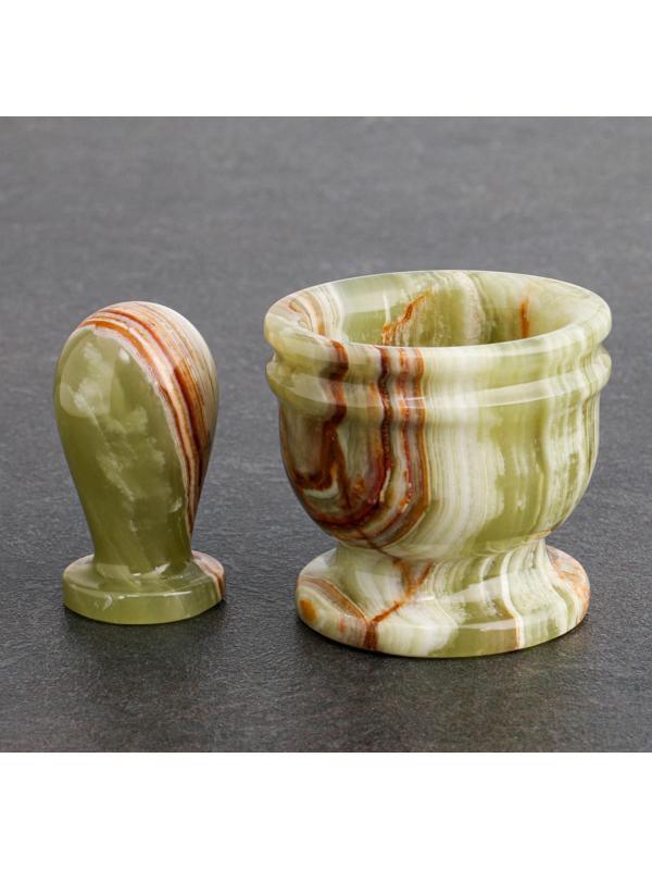 Набор ступка с пестиком, 6,3 см, оникс, МИКС