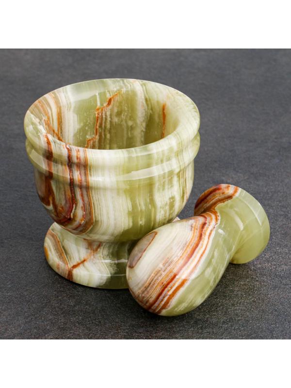 Набор ступка с пестиком, 6,3 см, оникс, МИКС