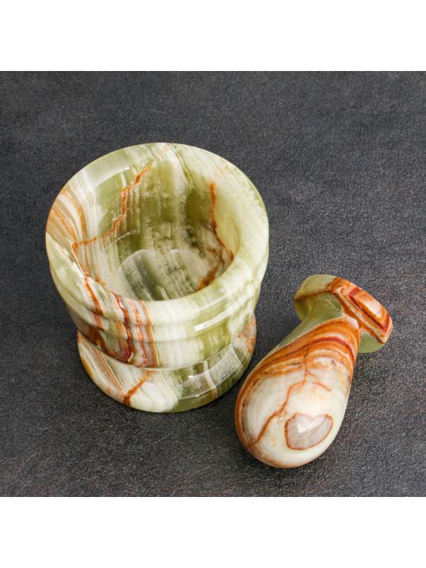 Набор ступка с пестиком, 6,3 см, оникс, МИКС