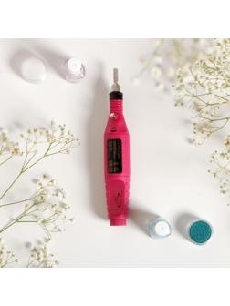 Аппарат для маникюра Luazon LMH-01, 6 насадок, 5 Вт, 3000-15000 об/мин, розовый