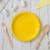 Тарелка бумажная, однотонная, 18 см, жёлтый цвет