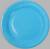 Тарелка бумажная, однотонная, 18 см, голубой цвет