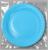 Тарелка бумажная, однотонная, 18 см, голубой цвет