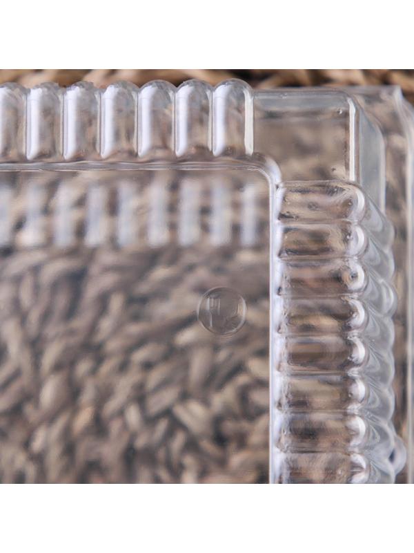 Контейнер одноразовый с неразьёмной крышкой, 18,4×11,2×7,9 см, цвет прозрачный