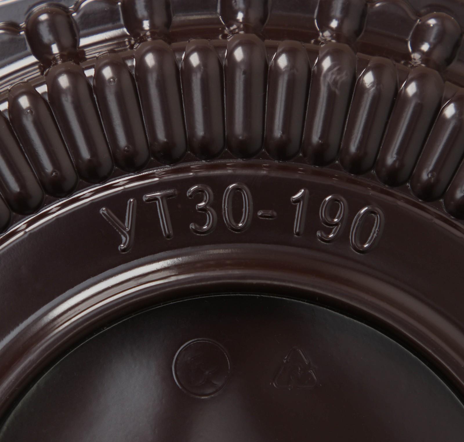 Тортовница одноразовая с разъёмной крышкой УТ30, круглая, 22×10 см, цвет прозрачный