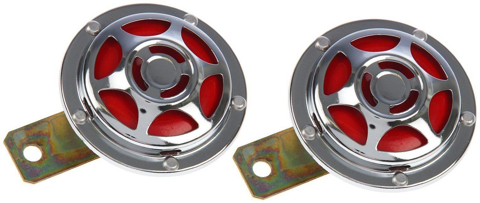 Сигнал автомобильный AVS Electric 1021, 12 В, 335/435 Гц, 115 Дб, d=90 мм, набор 2 шт.