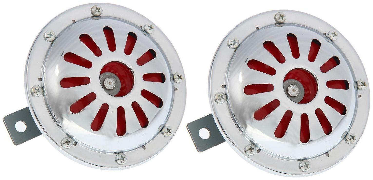 Сигнал автомобильный AVS Electric 1046, 12 В, 335/435 Гц, 115 Дб, d=125 мм, набор 2 шт