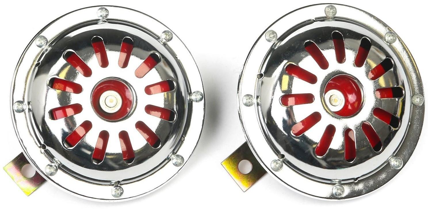 Сигнал автомобильный AVS Electric 1046, 12 В, 335/435 Гц, 115 Дб, d=125 мм, набор 2 шт