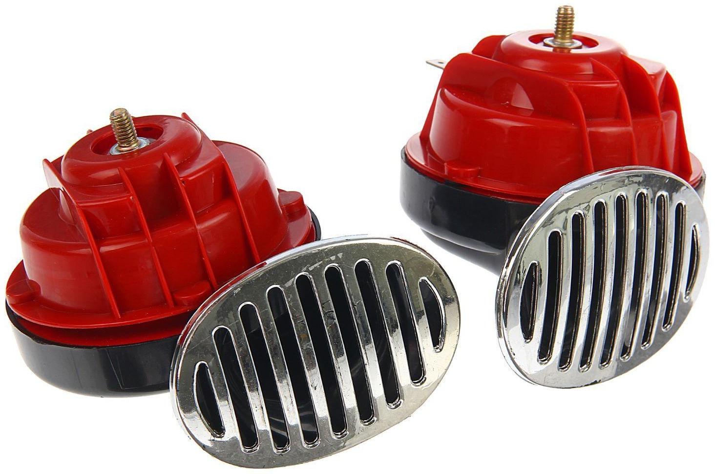 Сигнал автомобильный AVS 2004, 12 В, 410/510 Гц, 115 Дб, d=90 мм, набор 2 шт