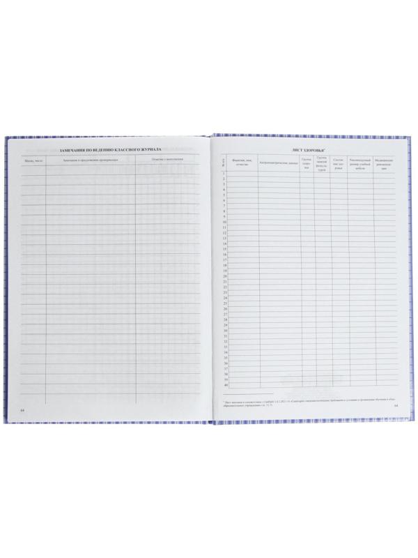 Классный журнал для 1-4 классов А4, 128 страниц, твердая ламинированная обложка, блок офсет 65г/м2