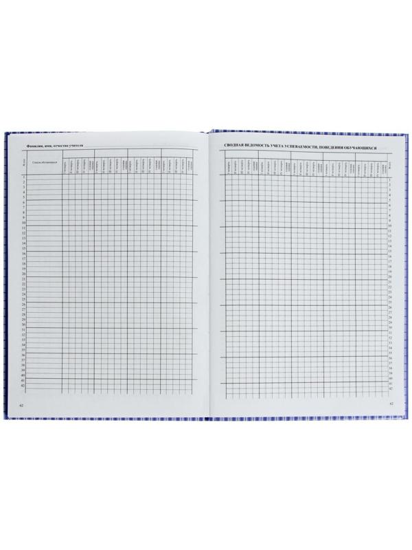 Классный журнал для 1-4 классов А4, 128 страниц, твердая ламинированная обложка, блок офсет 65г/м2