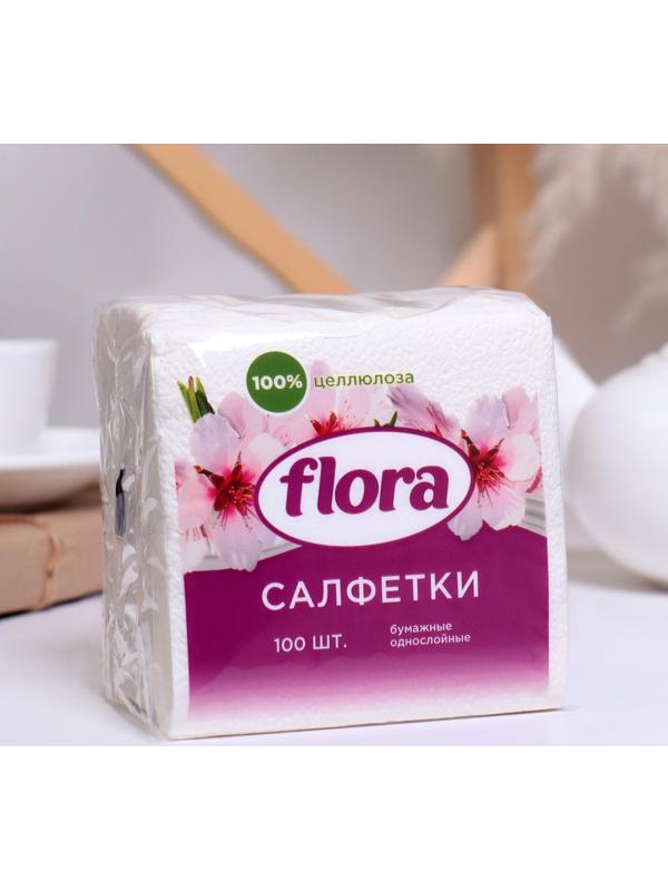 Салфетки бумажные, 24х24 см, 100 шт, белые