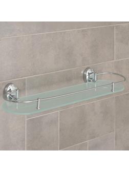 Полка настенная с ограничителем Аccoona A11010-1, 52×12 см, стекло
