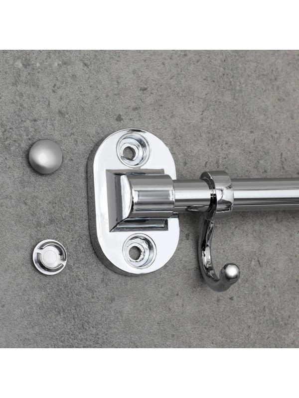 Крючок настенный на планке, двигающийся, Accoona А166-6, 6 шт, цвет хром