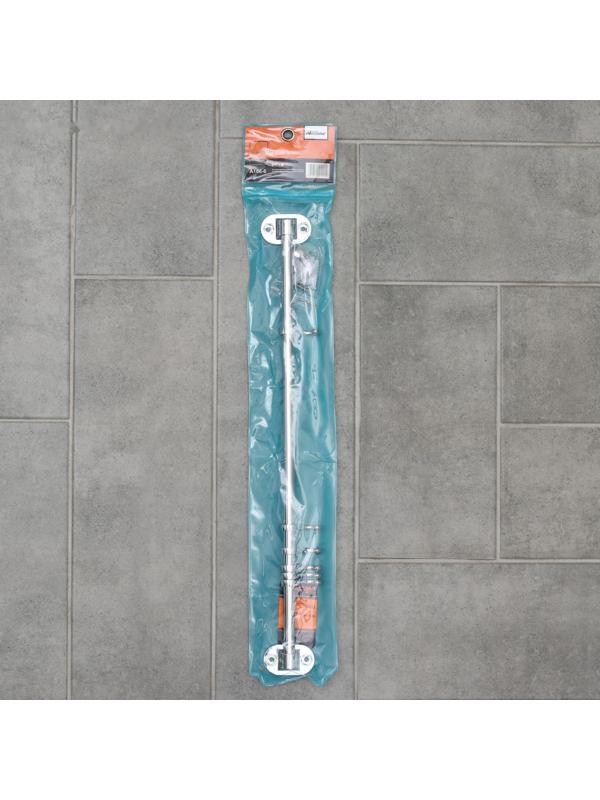 Крючок настенный на планке, двигающийся, Accoona А166-6, 6 шт, цвет хром