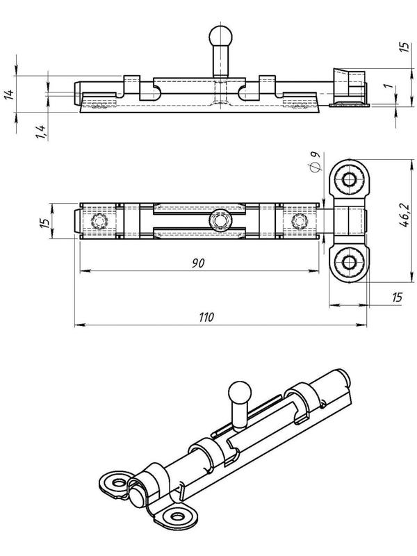 Задвижка накладная ЗТ-3, покрытие полимер