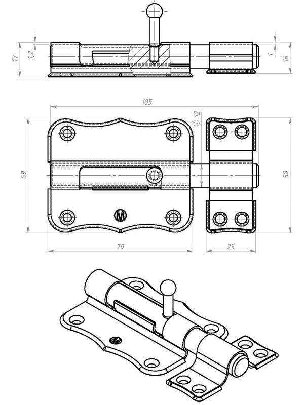 Задвижка накладная ЗТ-2-70, покрытие полимер