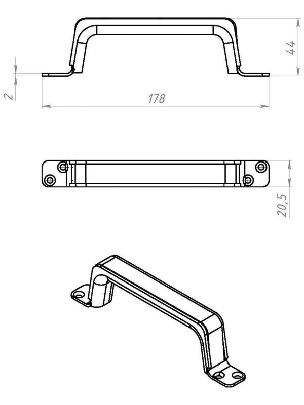 Ручка-скоба РС-100-4, покрытие цинк