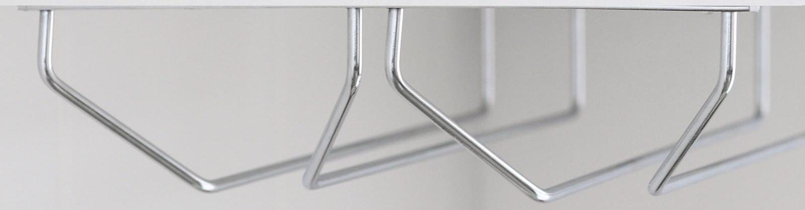 Сушилка для бокалов Доляна, 2 направляющих, 35×7×20,5 см, цвет хром