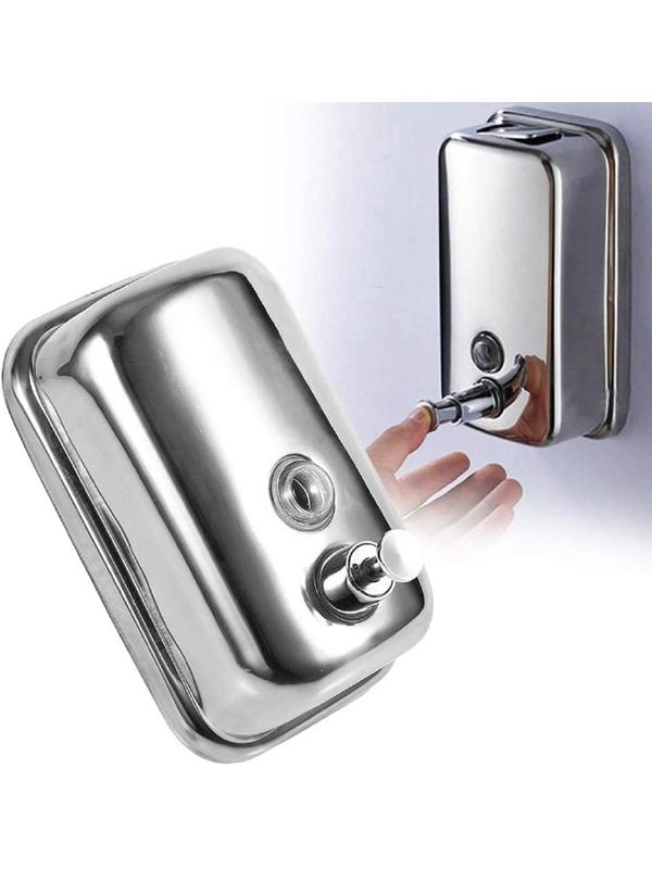 Диспенсер для антисептика/жидкого мыла механический, 500 мл, нержавеющая сталь