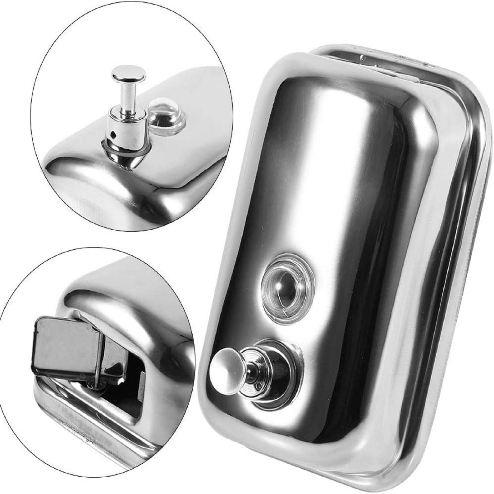 Диспенсер для антисептика/жидкого мыла механический, 850 мл, нержавеющая сталь