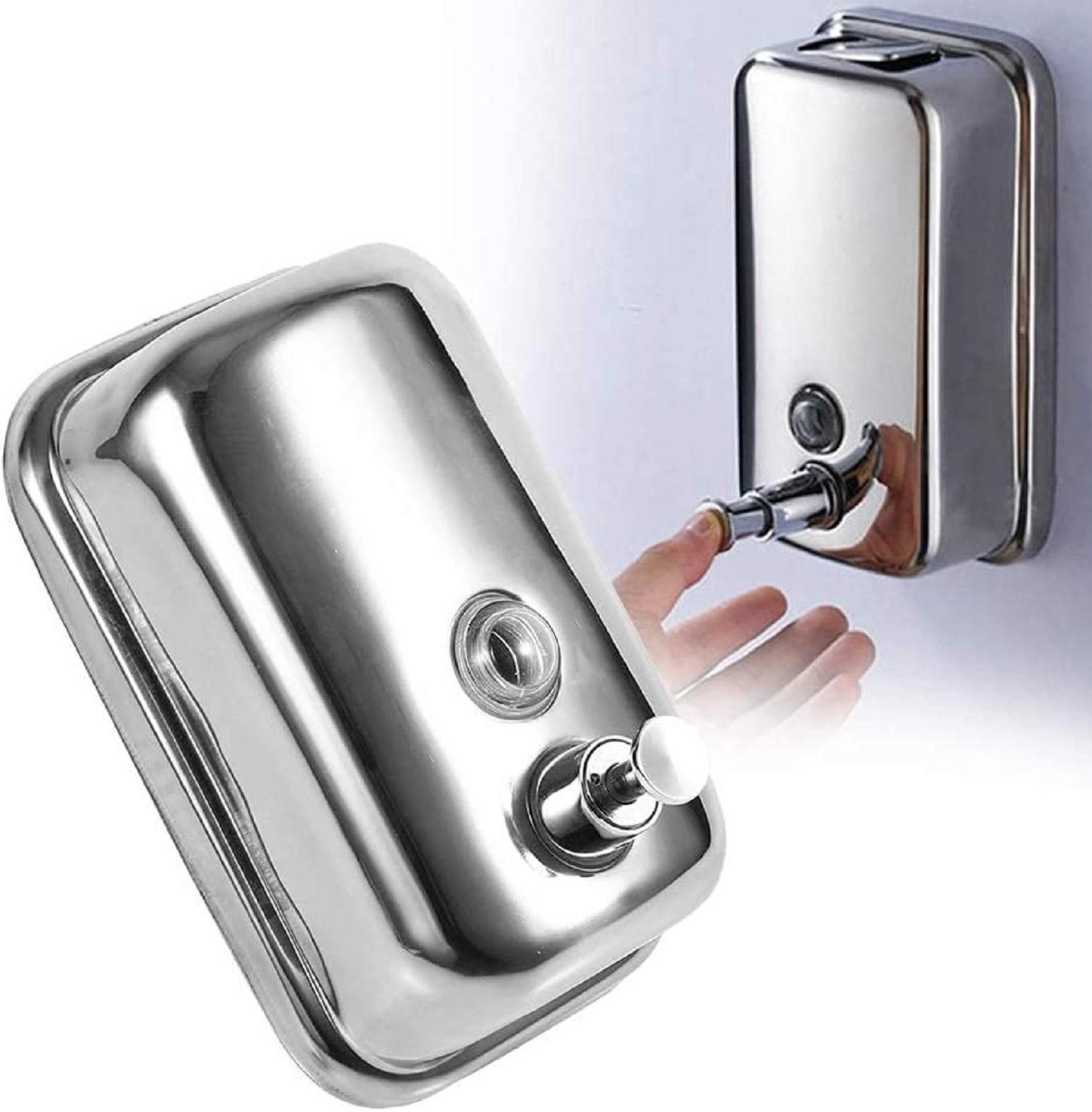 Диспенсер для антисептика/жидкого мыла механический, 850 мл, нержавеющая сталь