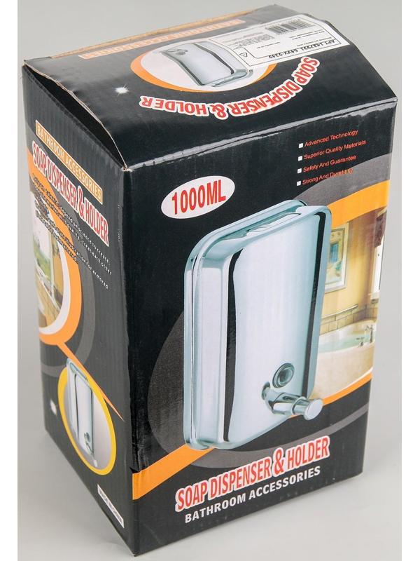 Диспенсер для антисептика/жидкого мыла механический, 850 мл, нержавеющая сталь