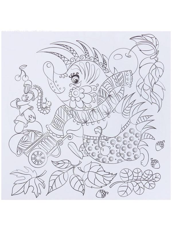 Раскраска - антистресс, альбом «Таинственный мир зверей» 20 стр.