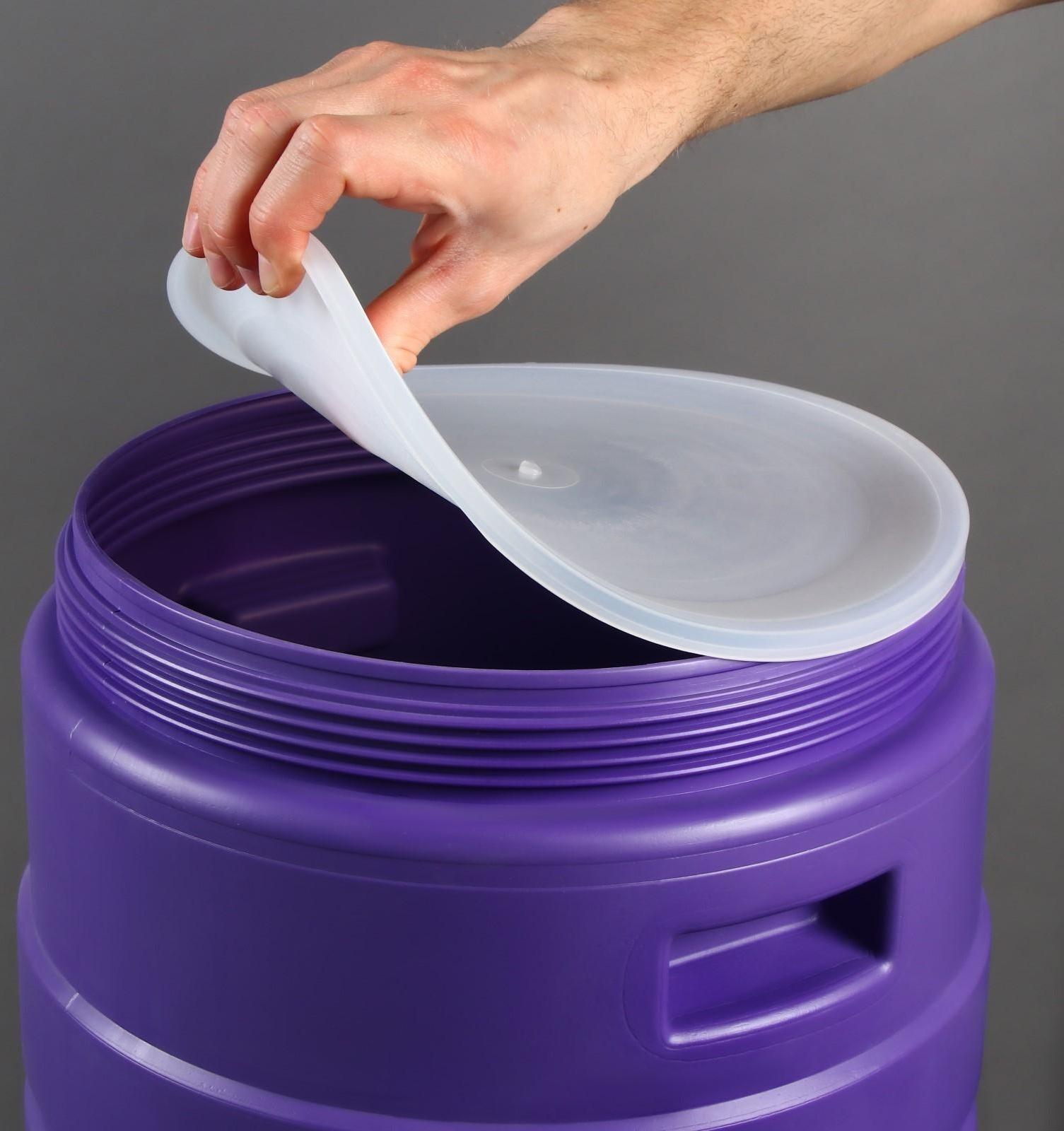 Бочка пищевая, 24 л, горловина 27 см, с крышкой, цвет МИКС