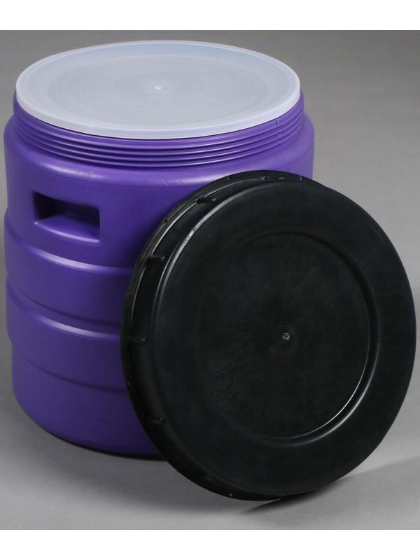 Бочка пищевая, 24 л, горловина 27 см, с крышкой, цвет МИКС