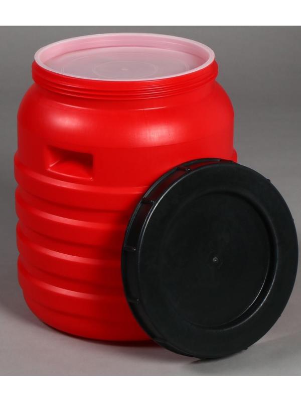 Бочка пищевая, 45 л, горловина 29 см, с крышкой, МИКС