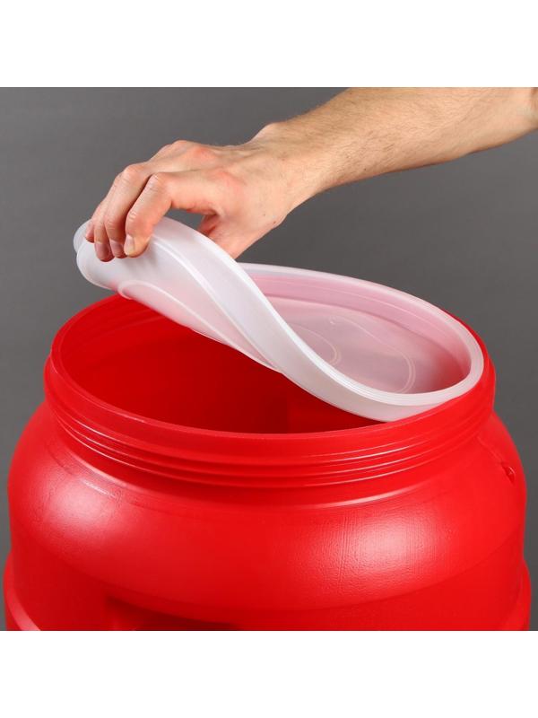 Бочка пищевая, 45 л, горловина 29 см, с крышкой, МИКС