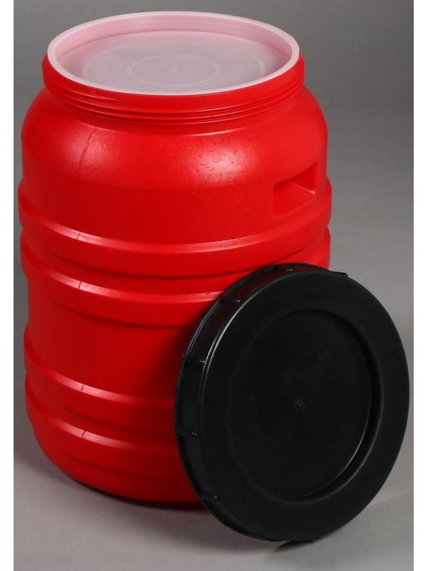 Бочка пищевая, 50 л, горловина 27 см, с крышкой, цвет МИКС